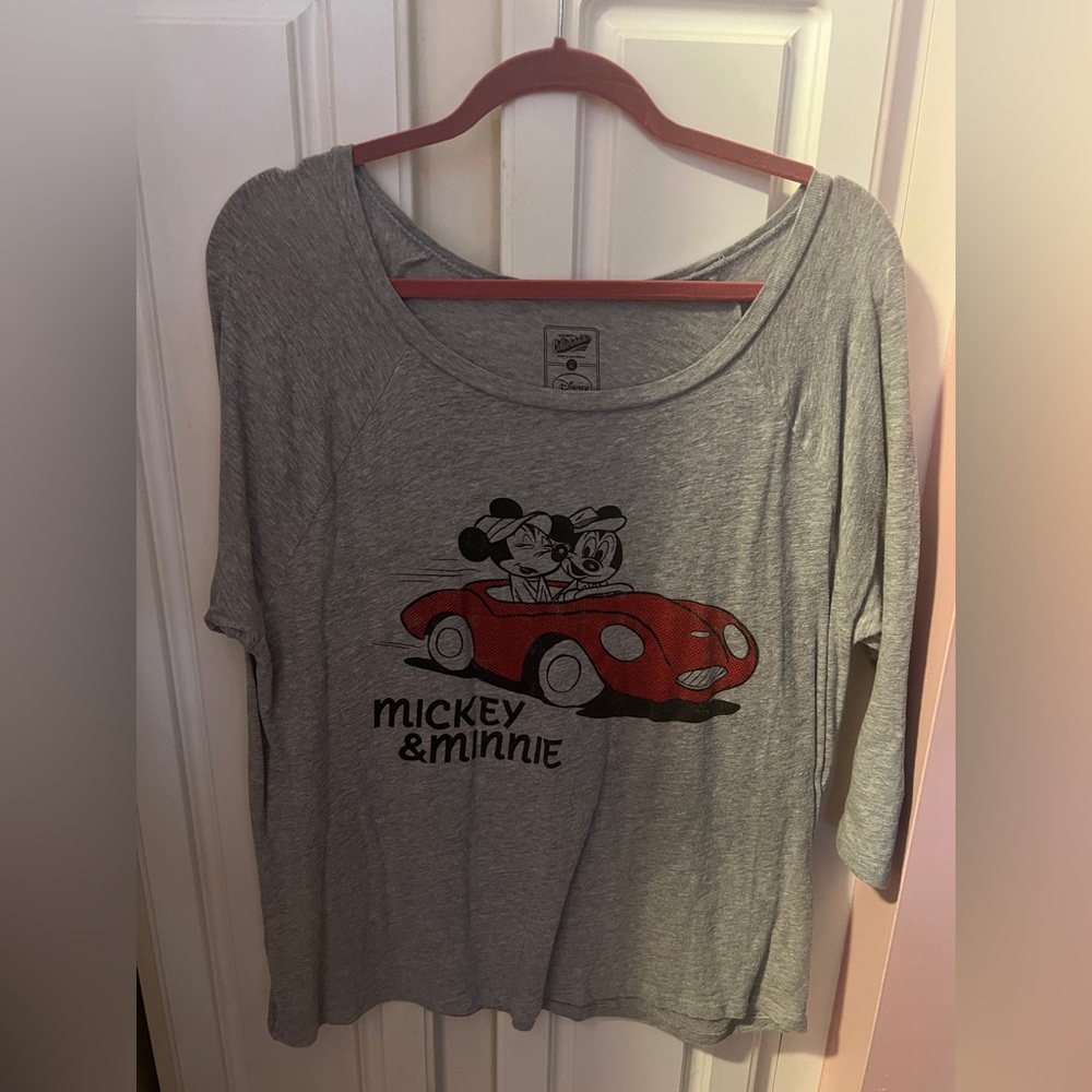 Disney Mickey & Minnie Gray shirt